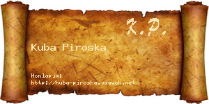 Kuba Piroska névjegykártya