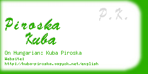 piroska kuba business card